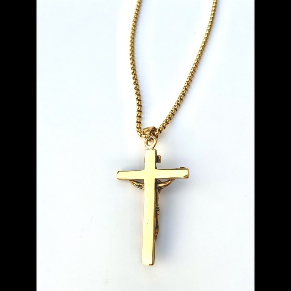 CRUCIFIX | NECKLACE with black antiquing accents | Catholic Christian religious - Picture 6 of 12